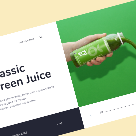 Juice product homepage